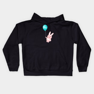 Kawaii Bunny Helium Balloon Kids Hoodie